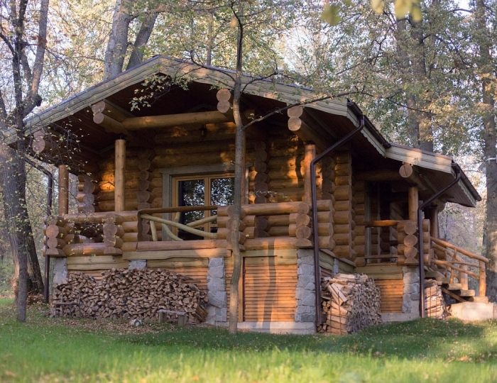 Русские бани на дровах - Отель Welna Eco Spa Resort / Велна Эко Спа Резорт